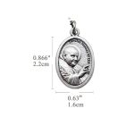 DIY小吊牌-若望保禄二世+Pray For Us-锌合金-2.2x1.6cm - 图片 2