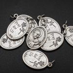 DIY小吊牌-若望保禄二世+Pray For Us-锌合金-2.2x1.6cm - 图片 5