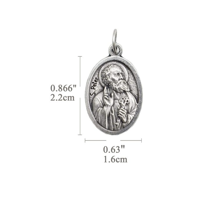 DIY小吊牌-伯多禄-锌合金-2.2x1.6cm - 图片 2