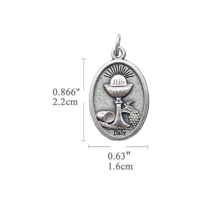 DIY小吊牌-圣体+十字架-锌合金-2.2cm - 图片 2