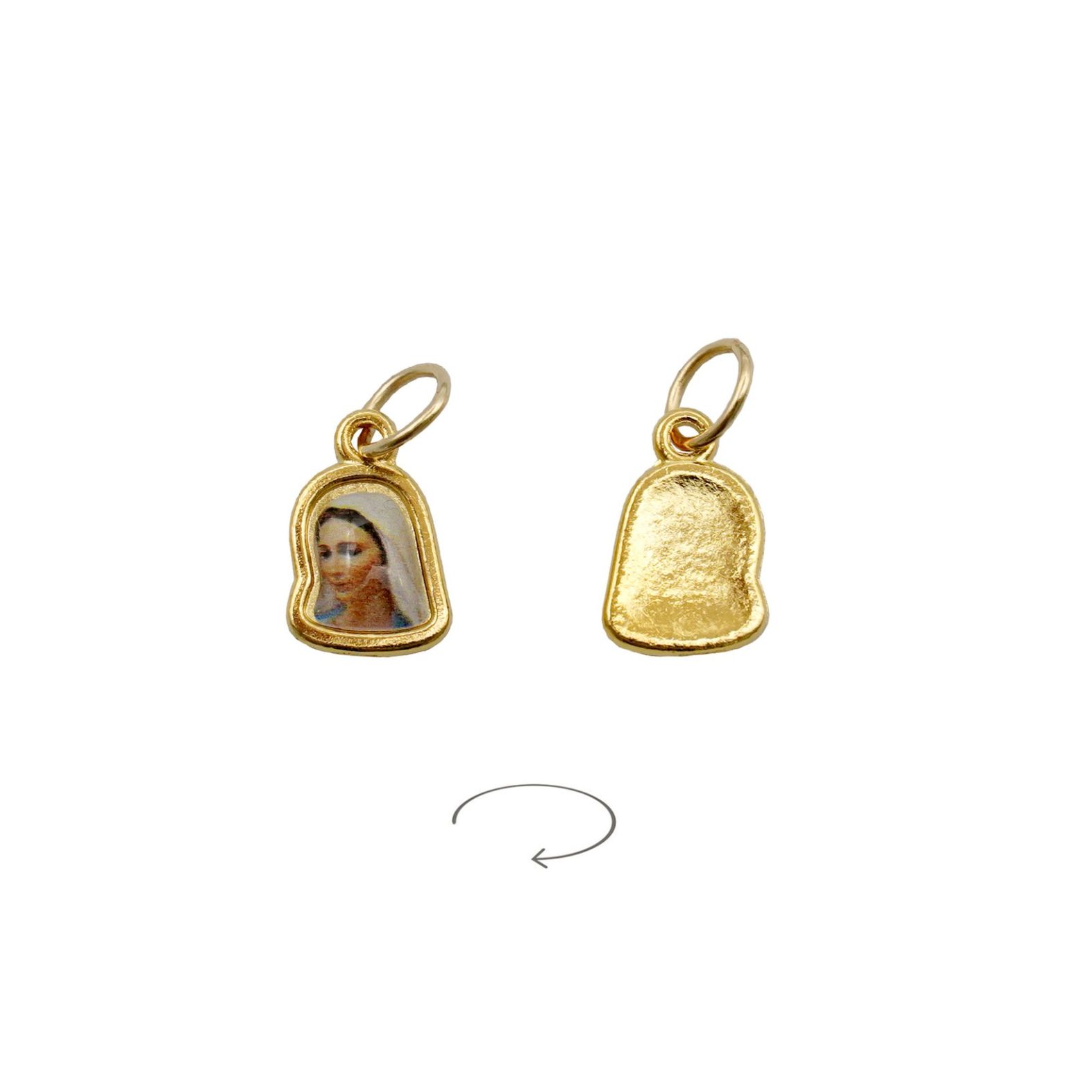 DIY小吊牌-默主哥耶梅久戈耶-锌合金-金色-1cm