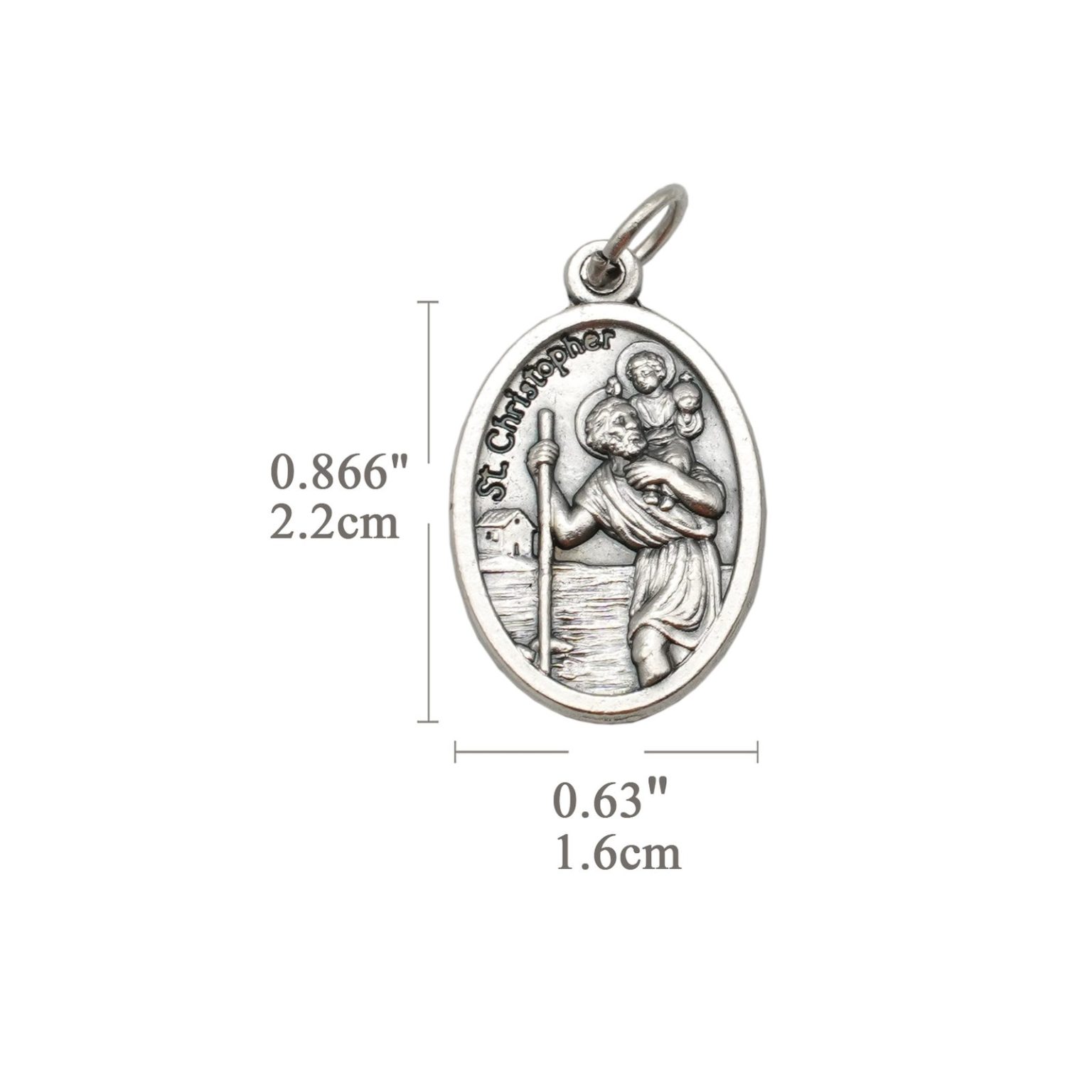 DIY小吊牌-圣基多福为我等祈-锌合金-2.2cm