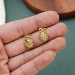 DIY小吊牌-显灵圣母-锌合金-金色-1.2cm - 图片 3