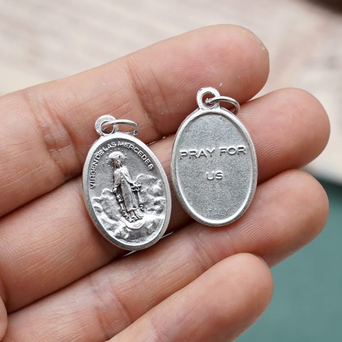 DIY小吊牌-仁慈圣母+字-锌合金-2.2cm - 图片 5
