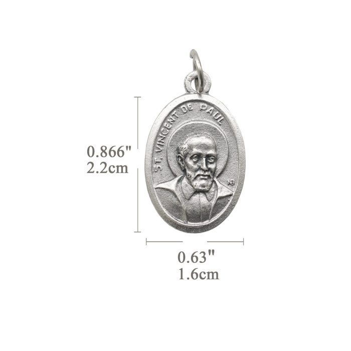 DIY小吊牌-圣文生·德保禄-锌合金-2.2cm - 图片 2