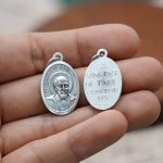 DIY小吊牌-圣文生·德保禄-锌合金-2.2cm - 图片 3