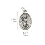 DIY小吊牌-圣胡伯与鹿+玫瑰花-锌合金-2.2cm - 图片 2