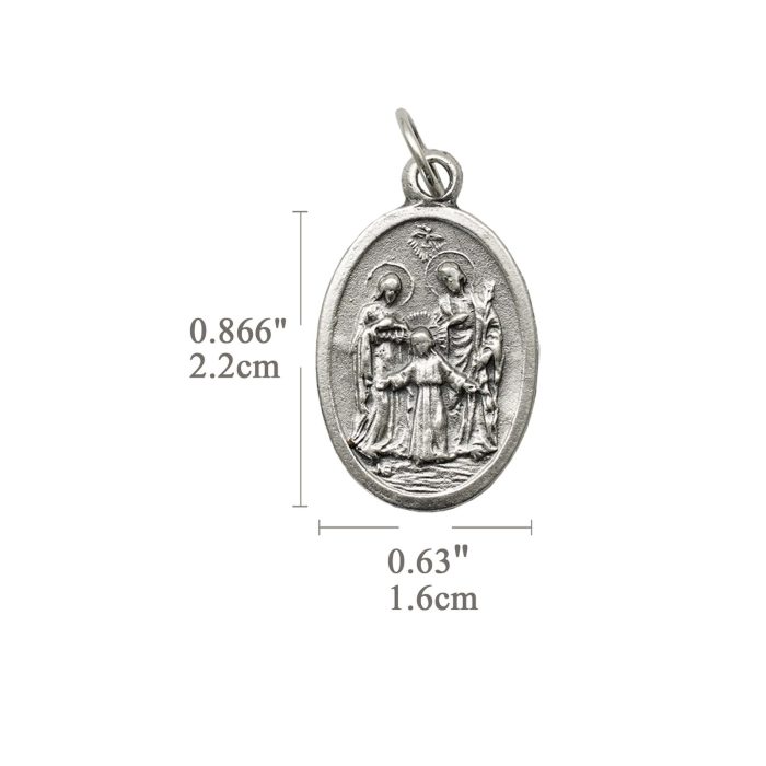 DIY小吊牌-圣家+圣神和字-锌合金-镀银-2.2cm - 图片 2