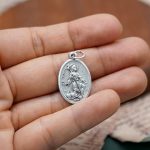 DIY小吊牌-圣罗格+字（为我等祈）-锌合金-2.2cm - 图片 4