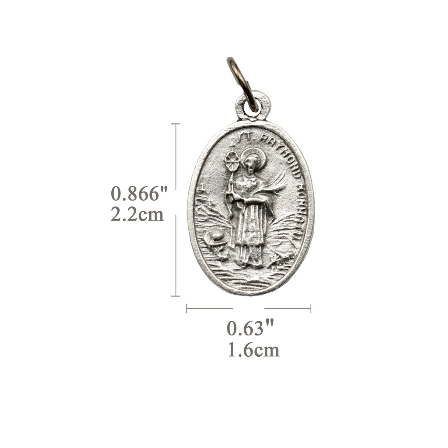 DIY小吊牌-圣赖孟多·农纳都+十字架和花-锌合金-2.2cm