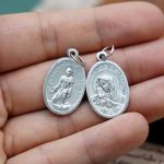 DIY小吊牌-圣贝肋格灵·拉斯奥斯+痛苦圣母-锌合金-2.2cm - 图片 3