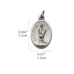 DIY小吊牌-圣弗洛里安+字-锌合金-2.2cm - 图片 2