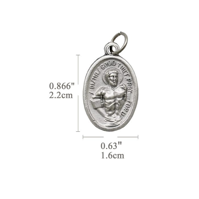 DIY小吊牌-狄思玛斯(右盗)+耶稣圣心-锌合金-2.2cm - 图片 2