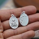 DIY小吊牌-依搦斯+玫瑰花-锌合金-2.2cm - 图片 5