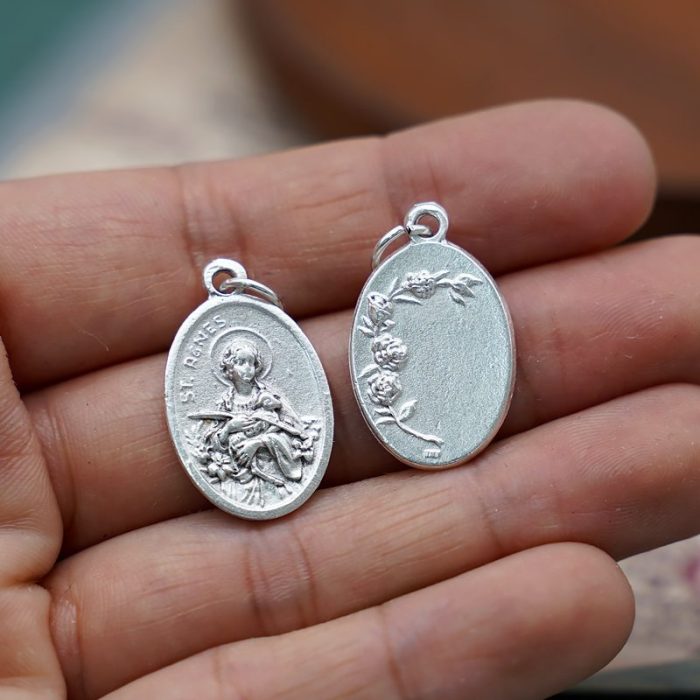 DIY小吊牌-依搦斯+玫瑰花-锌合金-2.2cm - 图片 5