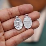 DIY小吊牌-痛苦圣母+字-锌合金-2.2cm - 图片 4