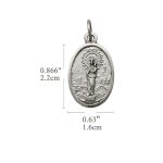 DIY小吊牌-圣柱圣母+玫瑰花-锌合金-2.2cm - 图片 2