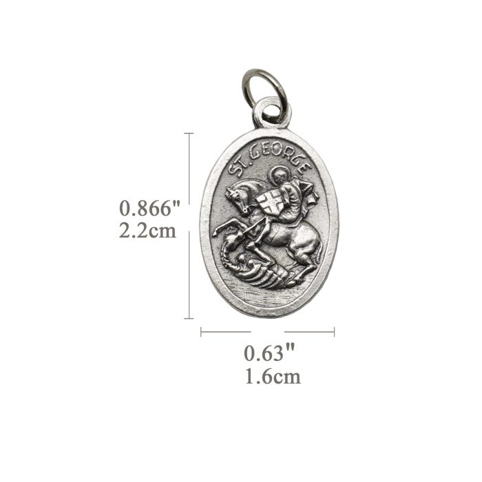 DIY小吊牌-圣乔治+耶稣圣心-锌合金-2.2cm - 图片 2