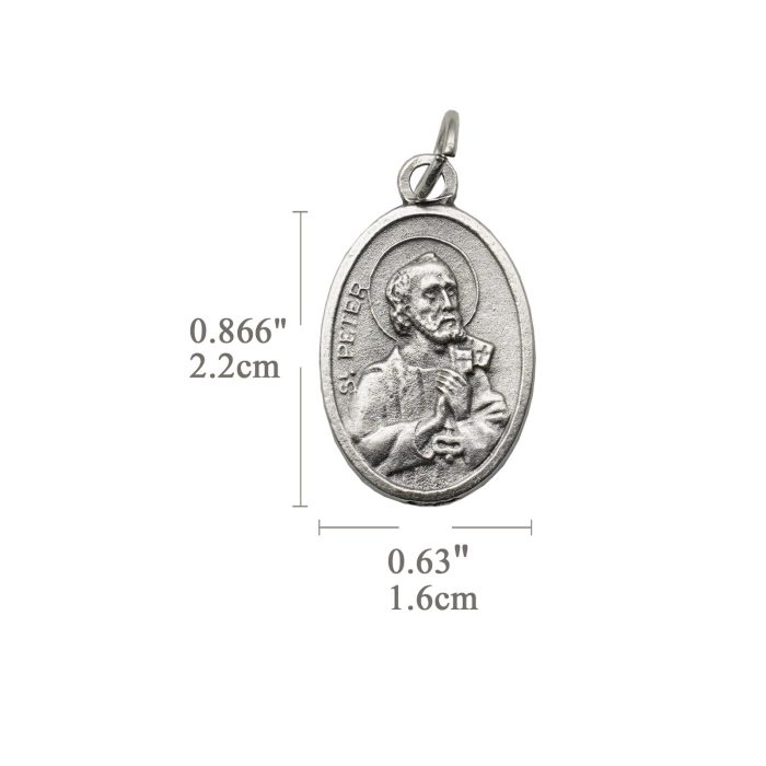 DIY小吊牌-伯多禄+字-锌合金-2.2cm - 图片 2