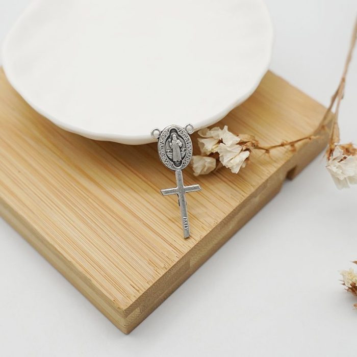 DIY小吊坠-圣本笃-锌合金-3.5cm - 图片 7