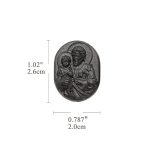 DIY双通-若瑟抱耶稣-椭圆形-黑檀木-2.6cm - 图片 2