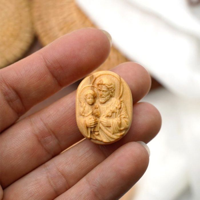 DIY双通-橄榄木-若瑟年抱耶稣-2.6cm - 图片 3