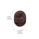 DIY双通-若瑟抱耶稣-椭圆形-紫檀木-2.6cm - 图片 2