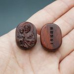 DIY双通-若瑟抱耶稣-椭圆形-紫檀木-2.6cm - 图片 3