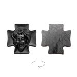 DIY双通-耶稣头像-方形十字-黑檀木-2.0/2.4cm