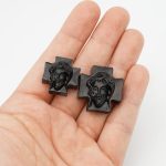 DIY双通-耶稣头像-方形十字-黑檀木-2.0/2.4cm - 图片 2