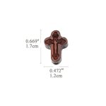 DIY双通-十字架-激光雕刻凹凸-紫檀木-1.7cm - 图片 2
