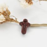 DIY双通-十字架-激光雕刻凹凸-紫檀木-1.7cm - 图片 4
