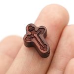 DIY双通-十字架-激光雕刻凹凸-紫檀木-1.7cm - 图片 5