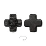 DIY双通-耶稣头像-圆角-黑檀木-2.4cm