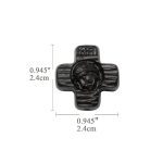 DIY双通-耶稣头像-圆角-黑檀木-2.4cm - 图片 2
