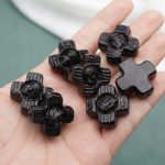 DIY双通-耶稣头像-圆角-黑檀木-2.4cm - 图片 5