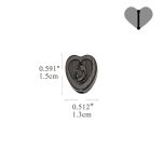 DIY双通-圣母抱耶稣-桃心-黑檀木-1.5cm - 图片 2