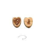 DIY双通-圣母抱耶稣-桃心-橄榄木-1.5cm