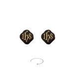 DIY双通-IHS-十字架-黄铜嵌木-黑檀木-1.2cm