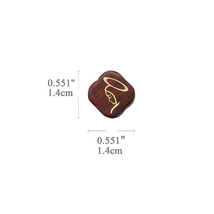 DIY双通-圣母-黄铜嵌木-紫檀木-1.4cm - 图片 2