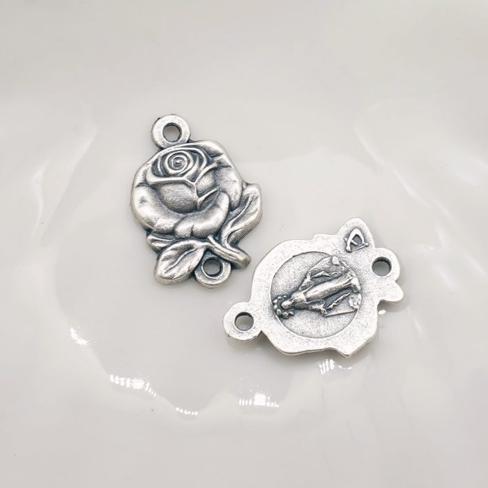 DIY双通-玫瑰花天主经-无染原罪圣母-1.4cm - 图片 3
