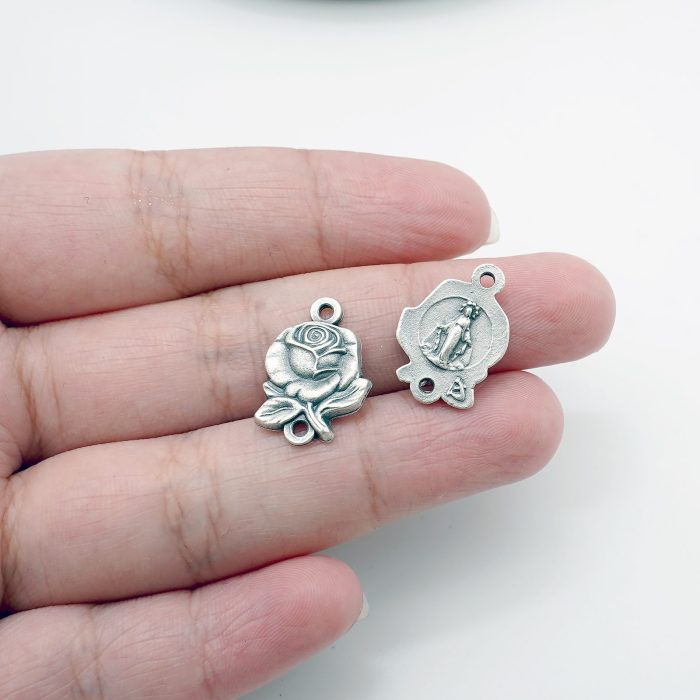 DIY双通-玫瑰花天主经-无染原罪圣母-1.4cm - 图片 5