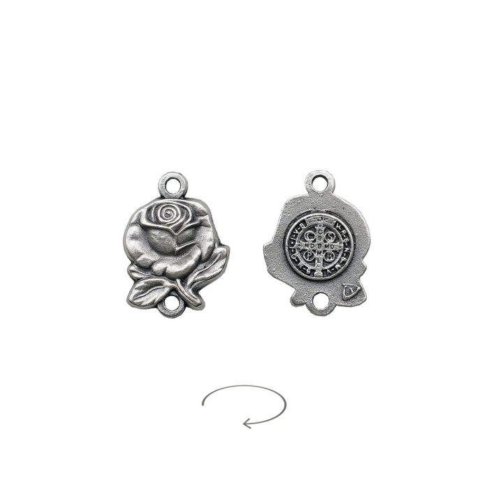 DIY双通-玫瑰花天主经-圣本笃-1.4cm