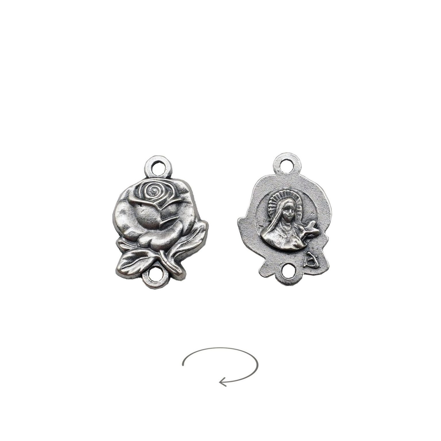 DIY双通-玫瑰花天主经-小德兰-1.4cm