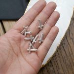 DIY双通-十字架-普通款-锌合金-镀银-1.6cm - 图片 4
