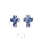 DIY双通-十字架-蓝点-1.6x1.2cm