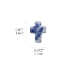 DIY双通-十字架-蓝点-1.6x1.2cm - 图片 2