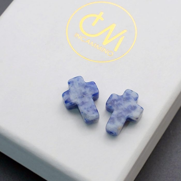 DIY双通-十字架-蓝点-1.6x1.2cm - 图片 5