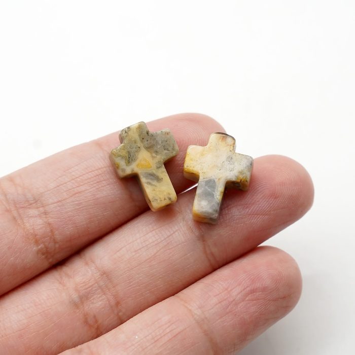 DIY双通-十字架-疯狂玛瑙-1.6x1.2cm - 图片 3