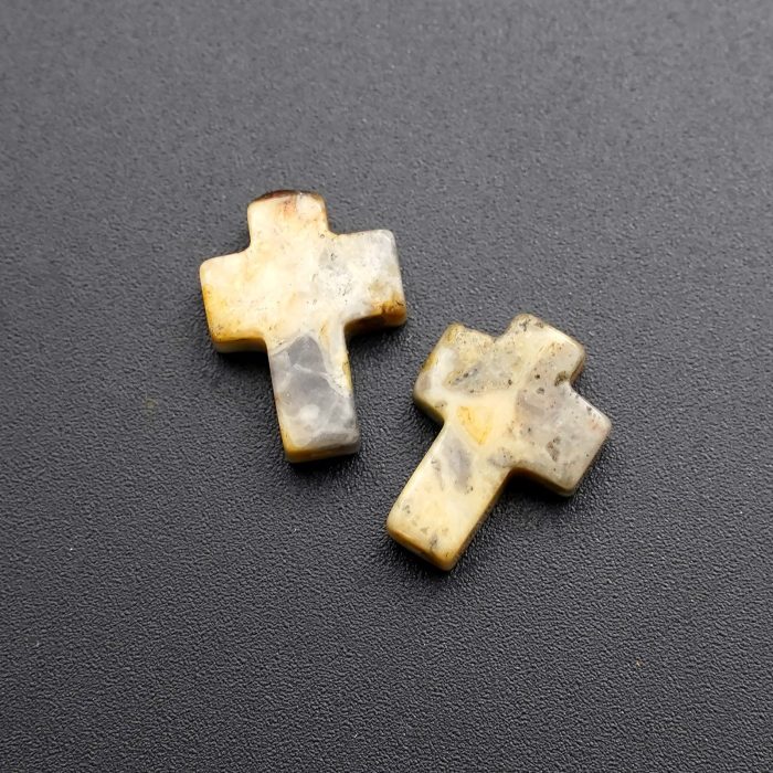 DIY双通-十字架-疯狂玛瑙-1.6x1.2cm - 图片 4